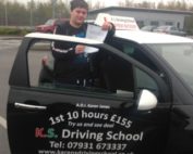 Congratulations to Luke Mills Passed Practical Driving Test 11th November