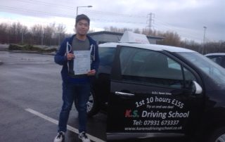 Liu Jason Yin Passed Driving Test in Shrewsbury 29th January