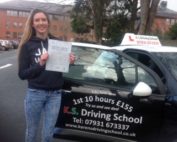 Millie Mark Passed Driving Test in Newtown Powys 19th February