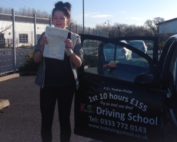 Dannie Brown Passed the Driving Test 1st time in Shrewsbury