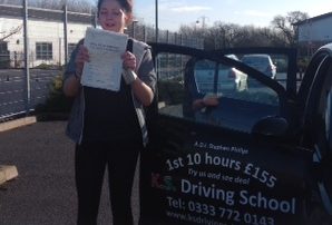 Dannie Brown Passed the Driving Test 1st time in Shrewsbury