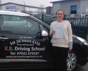Kirsty Coombes Passed Her Driving Test 17th March in Shrewsbury