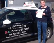Tamzin Simcox Passed Driving Test 1st Time in Shrewsbury