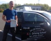 Congratulations to Mike Lewis Passed his Driving Test 1st May