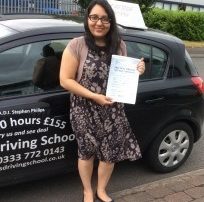 Girisha Surisetty passed her Practical Driving Test in Shrewsbury