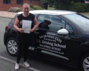 Lauren Fidler Passed Driving Test 1st time in Telford