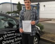 Driving Lessons Shrewsbury Callum Roberts Passed 1st time 16th September