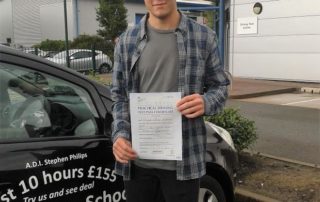 Driving Lessons Shrewsbury Callum Roberts Passed 1st time 16th September