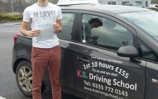 Jay Donnely Passed his Practical Driving Test in Shrewsbury
