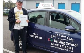 Driving lessons Shrewsbury Graham Armstrong Passed on 15th Sept