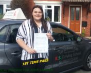 Driving lessons Shrewsbury Test Pass for Beth Coxan 1ST Time