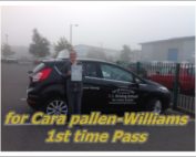 Cara pallen-Williams Passed 1st Time on 11th October