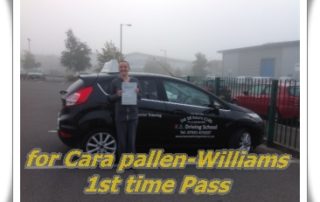 Cara pallen-Williams Passed 1st Time on 11th October