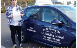Driving Lessons in Shrewsbury Jamie Hamer Passed 26th October