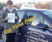 Driving Lessons Shrewsbury Jessica Rawlings Passed 1st Time November 17th