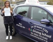 Rita Ferreira Passed her Driving Test on 14th November