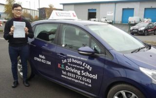 Driving School Shrewsbury Eric Cheng Passed
