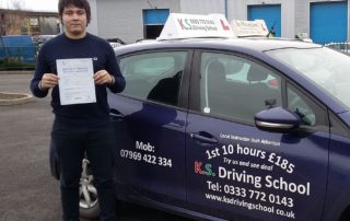 Alex Bachene Passed the driving test on 10th January