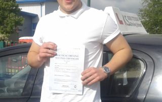 Driving Lessons Shrewsbury Owen Reynolds Passed his Driving Test First