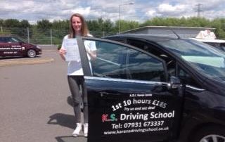 April Wilson Practical Driving Test 1st time in Shrewsbury