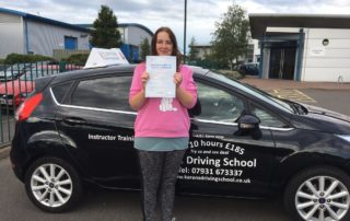 Sophie Newman Passed her Driving Test on 31st August