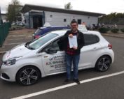 Driving Lessons Shrewsbury Test Pass on Friday 13th for David Middleton