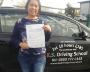 Driving Lessons Shrewsbury Test Pass for Betha Piala on 20th November