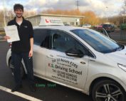Corey Short who Passed His Driving Test on 23rd January in Shrewsbury