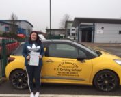 Driving Test Pass for Bethan May Baka on 6th February in Shrewsbury 1st Time