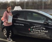 Driving Test Pass in Shrewsbury 1st Time Pass for Lui Lui Price. on 28th March.
