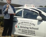 Driving Test Pass in Shrewsbury for Elizabeth Bird