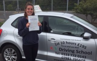 Congratulations to Katie Crosland who passed her driving test