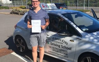 Massive Congratulations to Thomas Jones on your fabulous Driving Test Pass