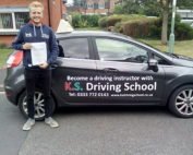 Oliver Brewis passing his driving test 1st time