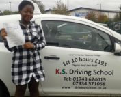 Winnie Mutengua Passed her Driving Test