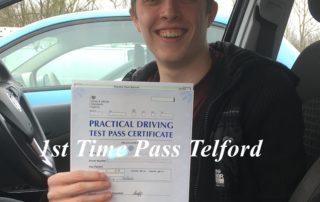 Congratulations Darren Ward on Passing his Driving Test In Telford on 21st March