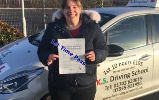 Driving Lessons Shrewsbury Driving Test Pass 29th January