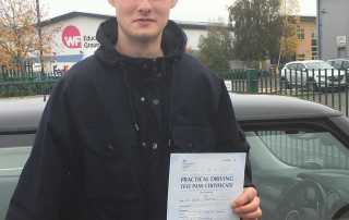 Congratulations to Joe who passed
