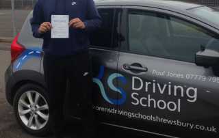 Congratulations on passing your test Rohan