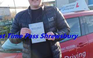 John passed his test 1st time