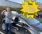 Well done to Sam for passing his test today