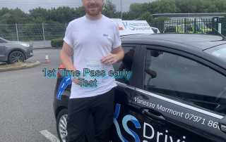 Congratulations Jason on Passing your Driving Test 1st Time in Shrewsbury on 24th 07/2023 and early Test