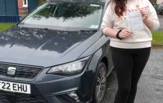 Tegan Erica Martin passing driving test 1st time