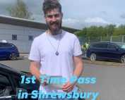 Driving lessons for Hugo and got a 1st Time Pass
