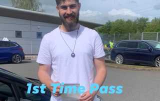 Driving lessons for Hugo and got a 1st Time Pass