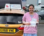 Number 1 Test of the Day.Automatic Driving Test Pass in Shrewsbury
