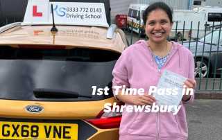 Number 1 Test of the Day.Automatic Driving Test Pass in Shrewsbury